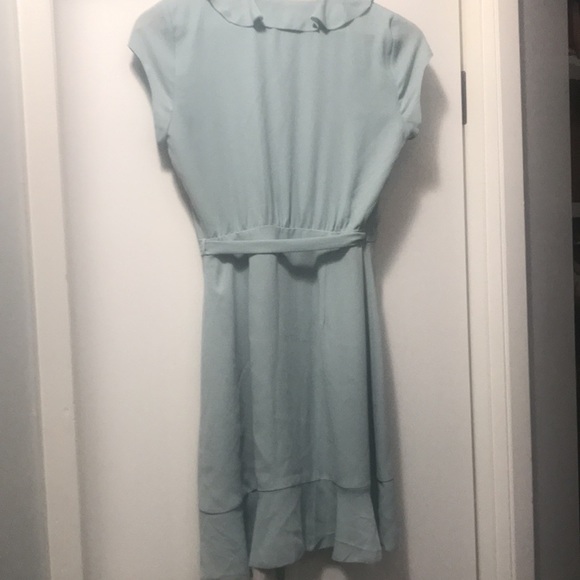 Aritzia Sunday Best Savoy wrap dress in skyblue, size 00 - Picture 3 of 4